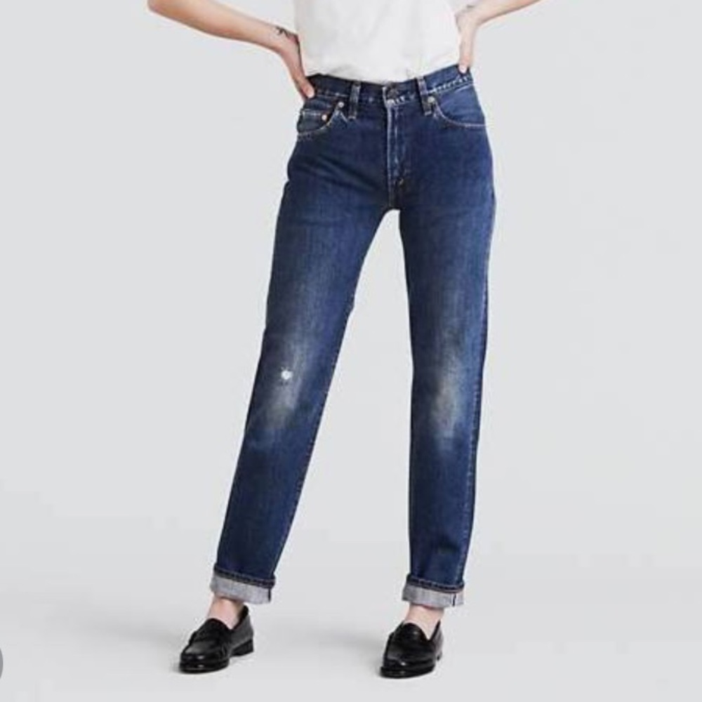 Levis Womens LVC 1967 505-0217 Blue Denim Jeans
